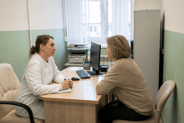 Консультация врача с пациентом в клинике «Наркология Москвы» по адресу: 143402, Московская обл, г Красногорск, ул Школьная, д 9