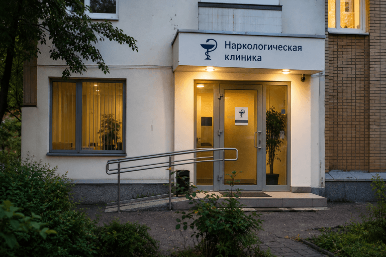 Вход филиала «Наркология Москвы» по адресу: 127549, г Москва, ул Костромская, д 15