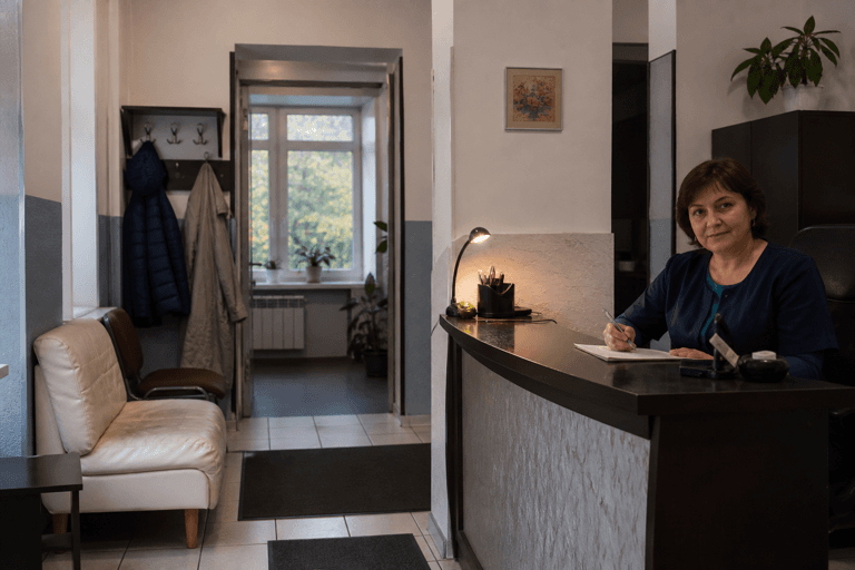 Зона приёма посетителей филиала «Наркология Москвы» по адресу: 109439, г Москва, р-н Кузьминки, Есенинский б-р, д 9 к 5