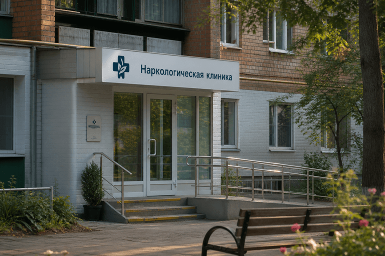 Вход филиала «Наркология Москвы» по адресу: 140000, Московская обл, г Люберцы, ул Звуковая, д 4