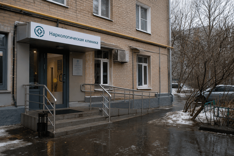 Вход филиала «Наркология Москвы» по адресу: 127521, г Москва, р-н Марьина роща, ул Шереметьевская, д 5 к 1