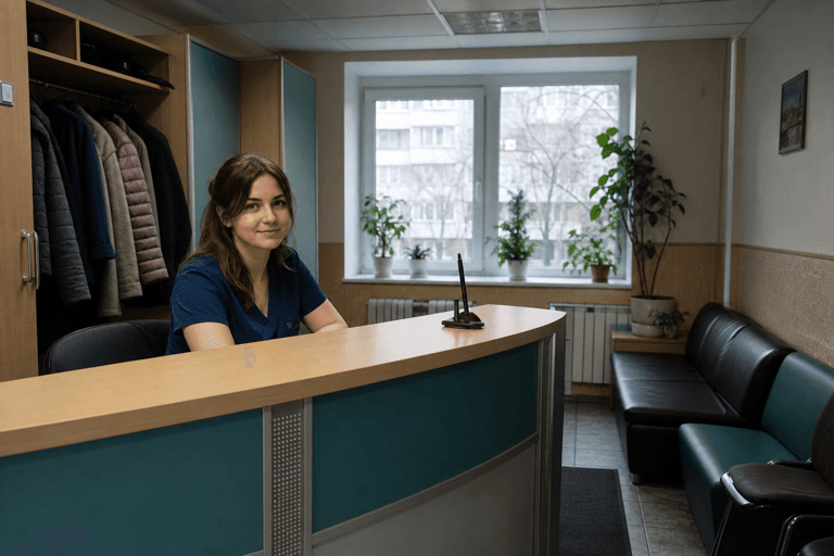 Зона приёма посетителей филиала «Наркология Москвы» по адресу: 115569, г Москва, Орехово-Борисово Северное р-н, ул Шипиловская, д 8 к 2