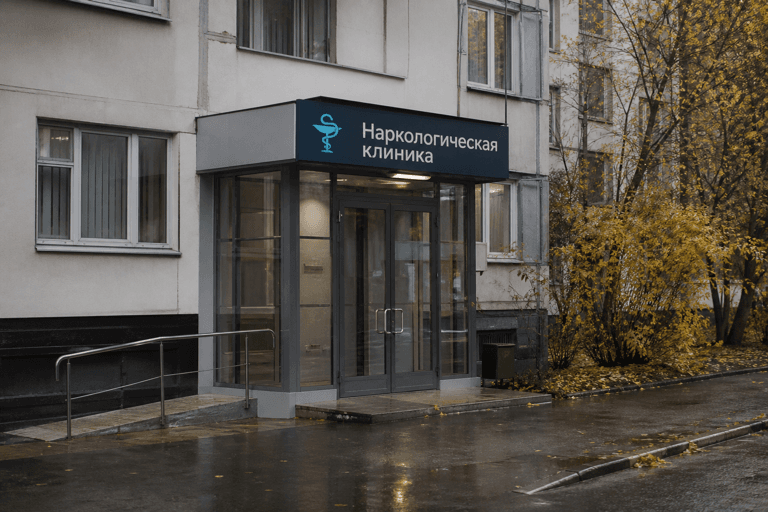 Вход филиала «Наркология Москвы» по адресу: 105203, г Москва, р-н Восточное Измайлово, ул 16-я Парковая, д 2А стр 15