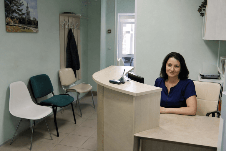 Зона приёма посетителей филиала «Наркология Москвы» по адресу: 142701, Московская обл, г Видное, ул Советская, д 3