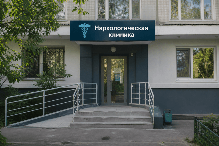 Вход филиала «Наркология Москвы» по адресу: 124575, г Москва, г Зеленоград, р-н Старое Крюково, пл Колумба, д 2 стр 1