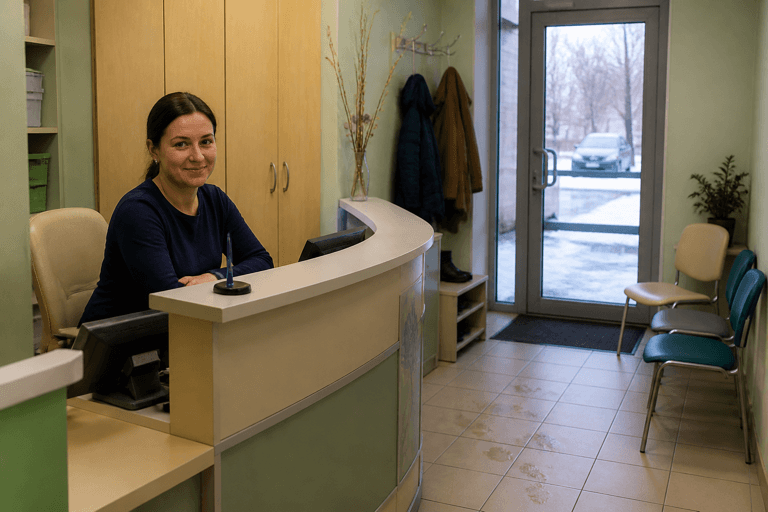 Зона приёма посетителей филиала «Наркология Москвы» по адресу: 115580, г Москва, р-н Зябликово, ул Шипиловская, д 58 к 3 стр 2